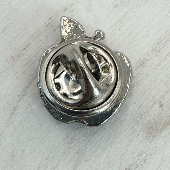 Red Apple Rhinestone Sparkly Lapel Pin Teacher School Fall autumn - Picture 3 of 6